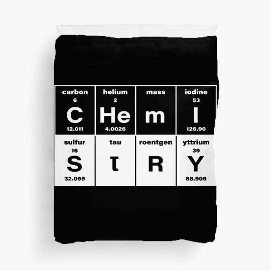 Chemistry Periodic Table Science Teacher Funny Duvet Covers