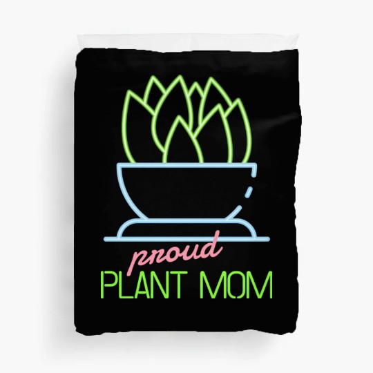 Proud Plant Mom Neon Style Duvet Covers