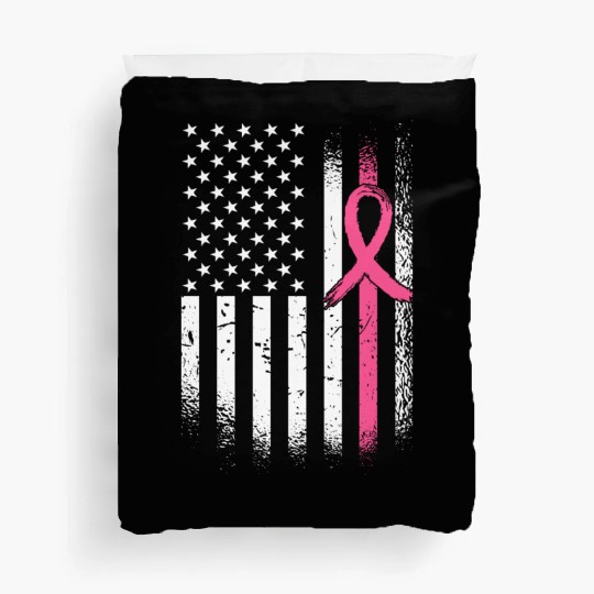 In October We Wear Pink Breast Cancer Awareness Duvet Covers