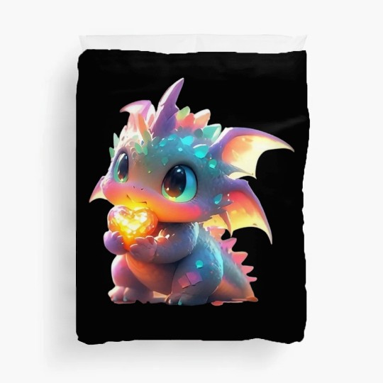 Baby-Heart-Dragon-Q Duvet Covers