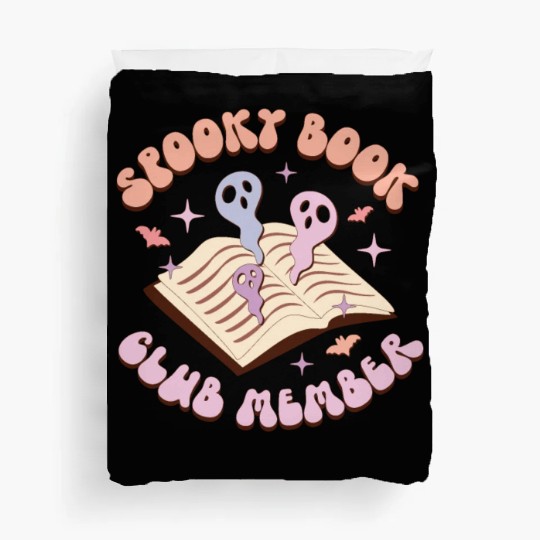 Spooky Book Club Member, Happy Halloween Day Duvet Covers