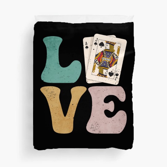 Blackjack Gambling Cards Duvet Covers