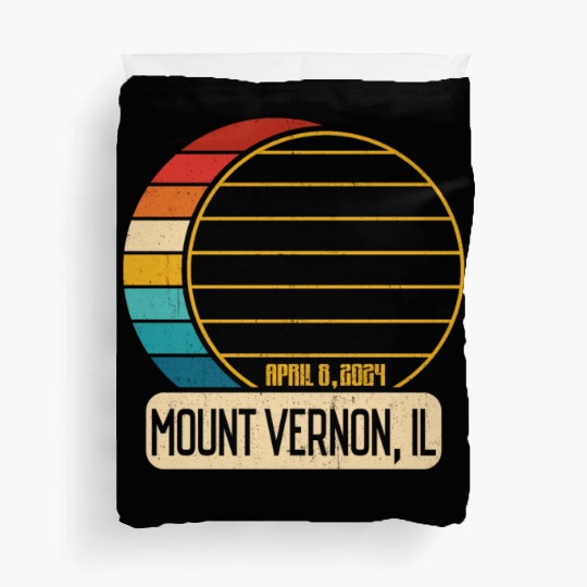 Total Solar Eclipse Illinois Mount Vernon EclipseM Duvet Covers