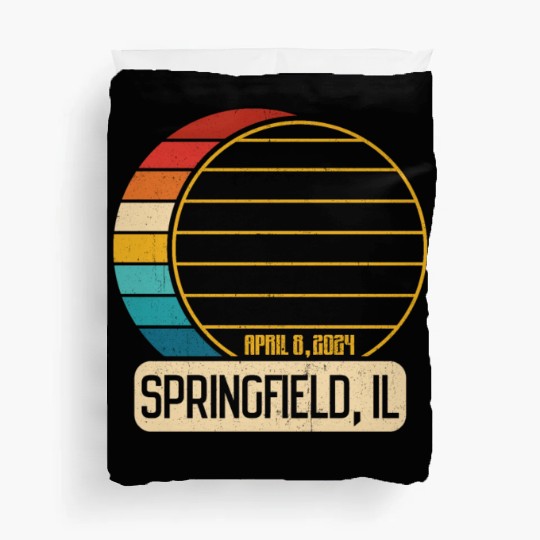 Total Solar Eclipse Illinois Springfield EclipseSp Duvet Covers