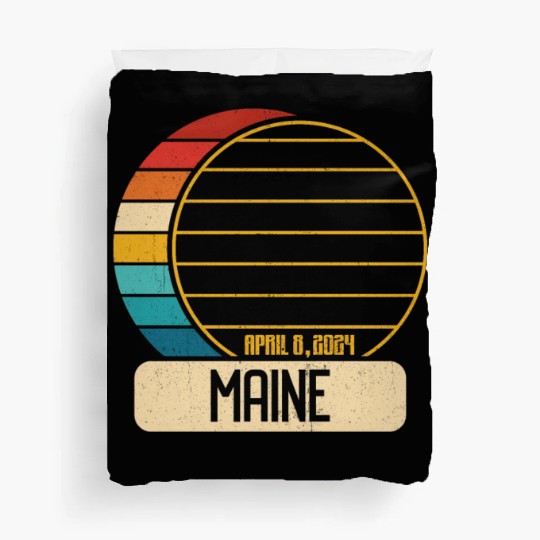 Total Solar Eclipse Maine April 28 2024 Eclipse Duvet Covers