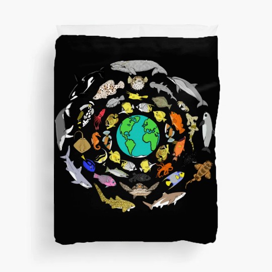 World Oceans Day Sea Life Duvet Covers