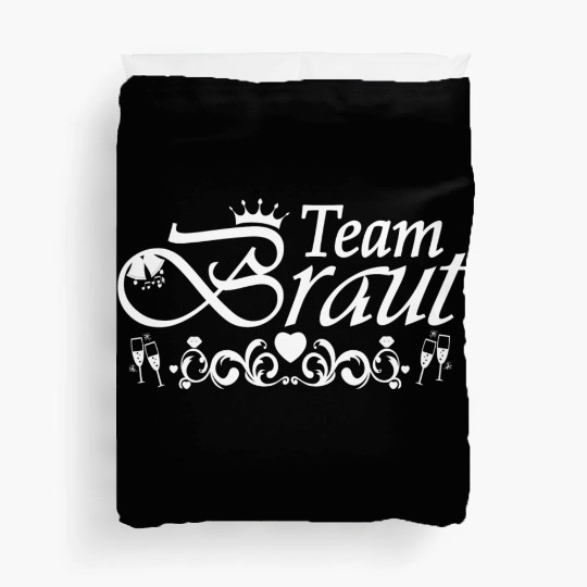 Team Bride Bachelor Party White Duvet Covers