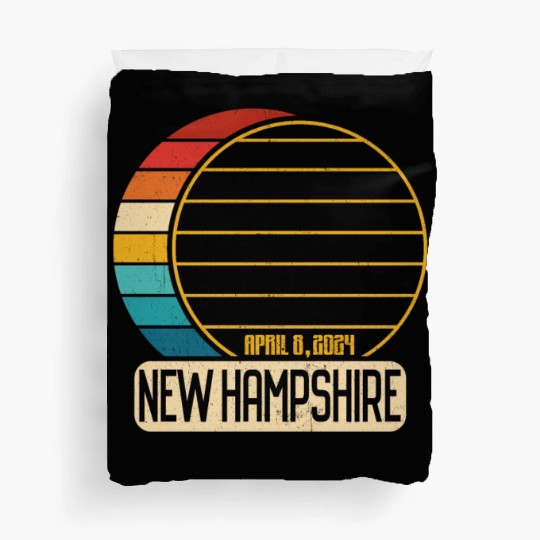 Total Solar Eclipse New Hampshire April 28 2024 Duvet Covers