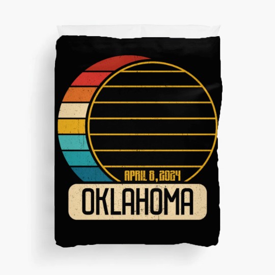 Total Solar Eclipse Oklahoma April 28 2024 Eclipse Duvet Covers