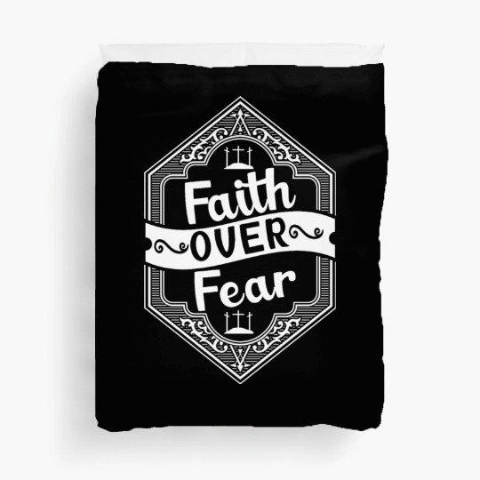 Faith Over Fear Love Jesus Christian Christmas Duvet Covers