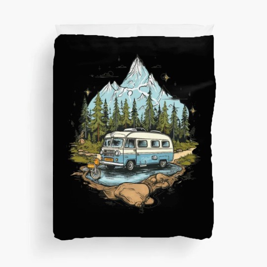 camping, nature, independent, gift Duvet Covers
