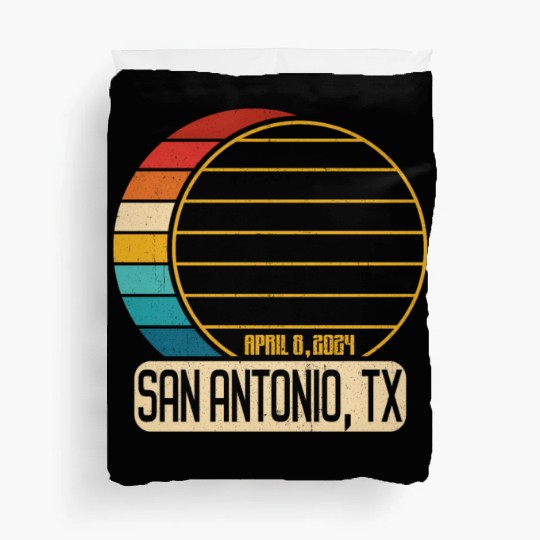 Total Solar Eclipse Texas San Antonio EclipseSan A Duvet Covers
