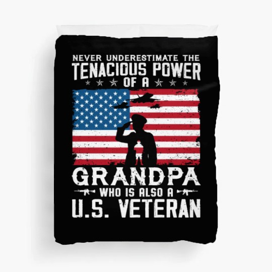 US Army Veteran Grandpa Duvet Covers
