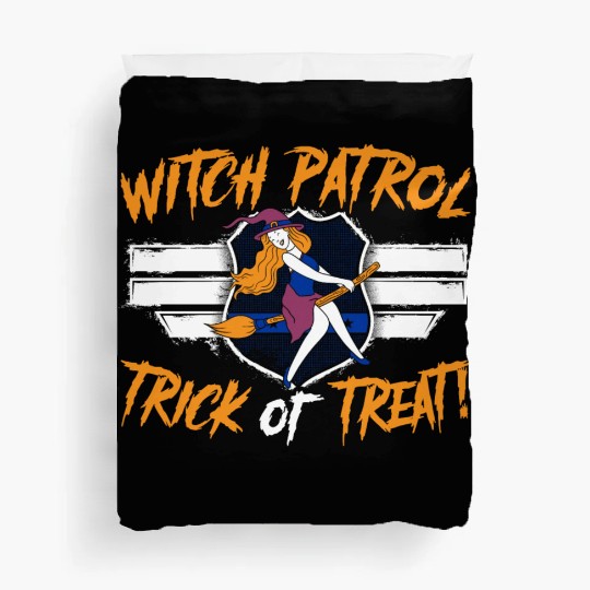 Witch Patrol: Trick or Treat! Policeman Halloween Duvet Covers