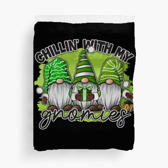 Chillin With My Gnomies Green Christmas Xmas Duvet Covers