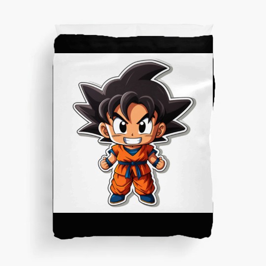 Goku Sticker Happy Bold Colors art toy style Duvet Covers