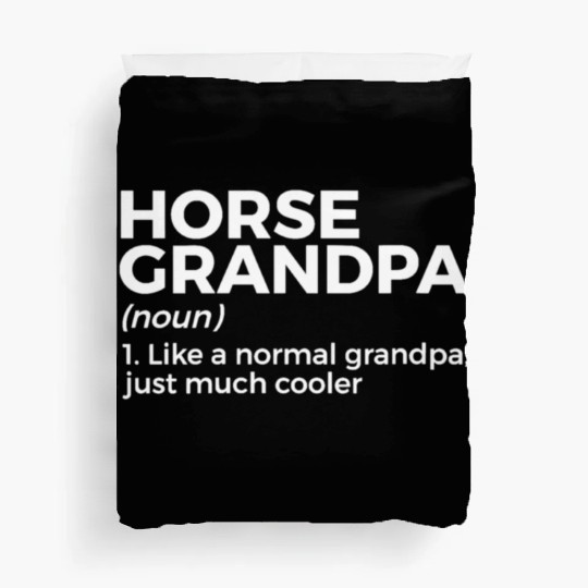 womens horse grandpa definition horse lover v neck Duvet Covers