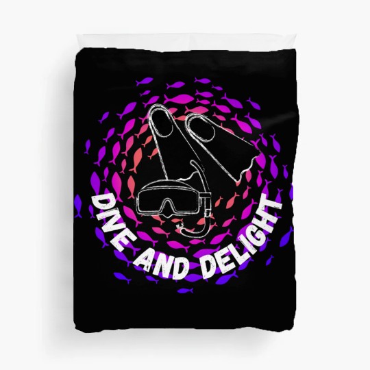 Dive Delight Scuba Diving Ocean Lover Duvet Covers
