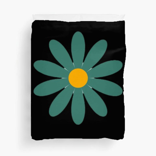 green daisy Duvet Covers