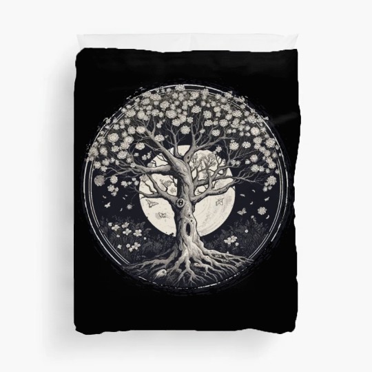 White Tree of Life Duvet Covers