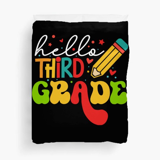 Back To School Clothes - Hello Third Grade Duvet Covers