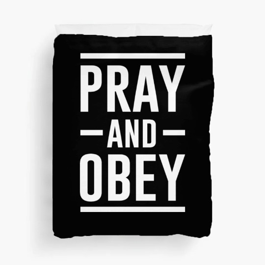 Pray And Obey Love Jesus Christian Christmas Duvet Covers
