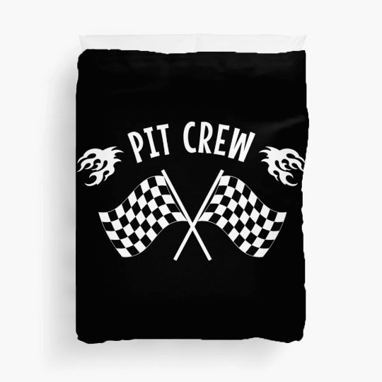 Pit Crew Racing Mechanic Car Parts Race Track Duvet Covers