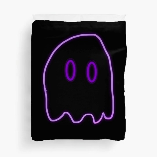 Purple neon ghost Duvet Covers