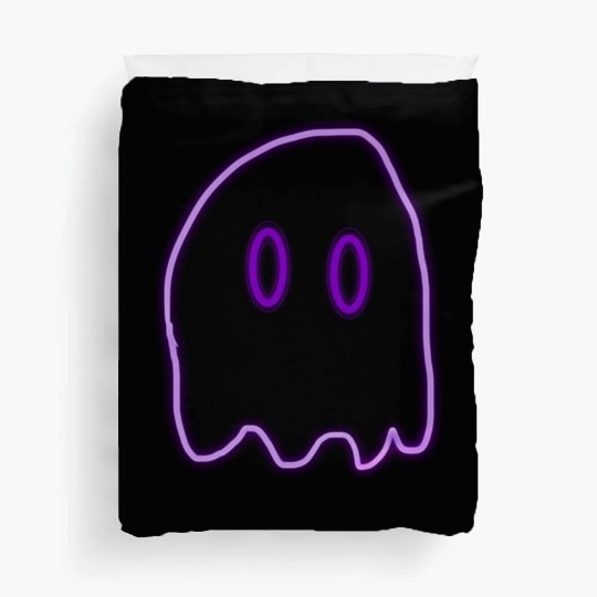 Purple neon ghost Duvet Covers