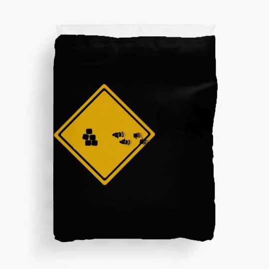 Wombat Poop Cubes Road Sign Duvet Covers