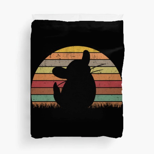Chinchilla Retro Cotton Mouse Vintage Duvet Covers