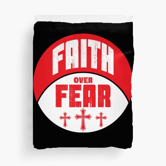 Faith Over Fear Love Jesus Christian Christmas Duvet Covers