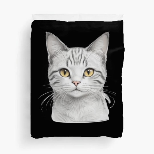 Aesthetic Cute Kitty Realisting Sketch Duvet Covers