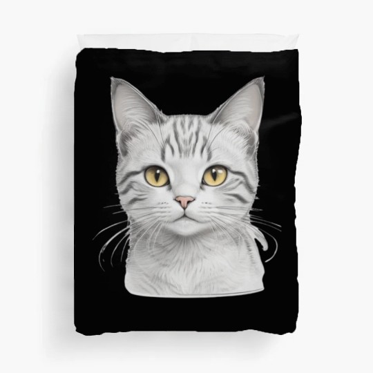 Aesthetic Cute Kitty Realisting Sketch Duvet Covers