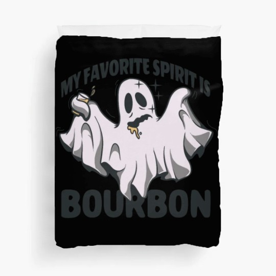 My Favorite Spirit Is Bourbon Halloween Ghost Duvet Covers