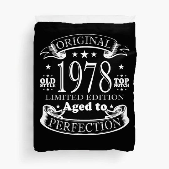 1978 vintage birthday year of birth 1978 gift Duvet Covers