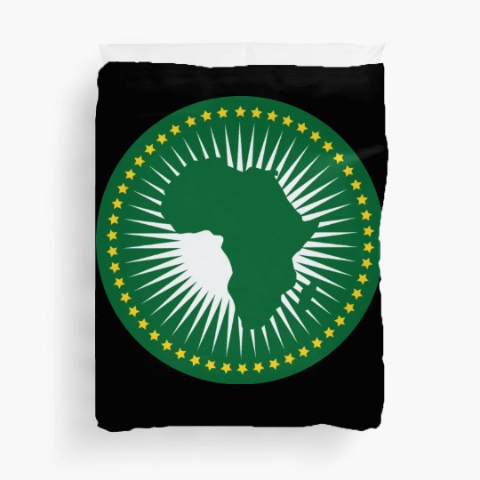 The african union flag, Green african union flag Duvet Covers