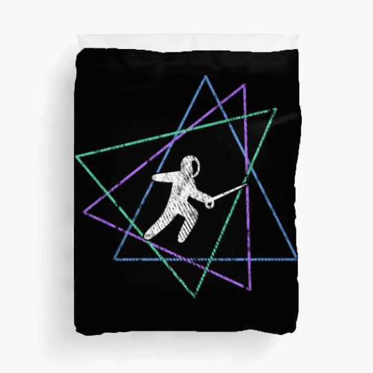 Geometric Fencing Duel Duvet Covers