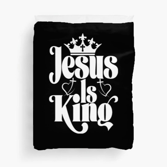 Jesus Is King Love Jesus Christian Christmas Duvet Covers