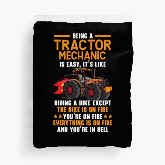 Tractor Mechanic Farm Tractor Repair Mechanical Duvet Covers