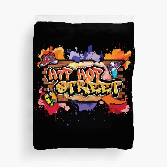 Hip Hop Street With Abstract Background Duvet Covers