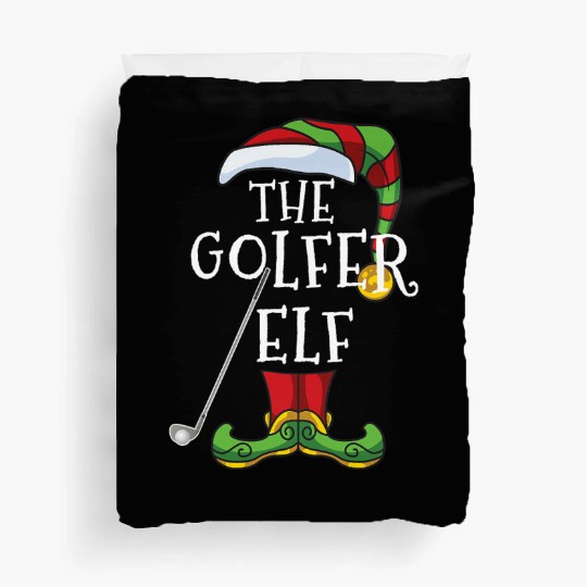 Golfer Elf Golf Family Matching Christmas Group Fu Duvet Covers