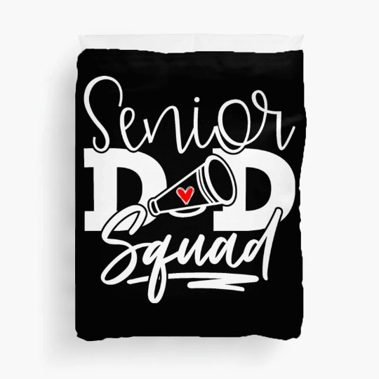 Senior Cheer Dad Squad American Football Duvet Covers