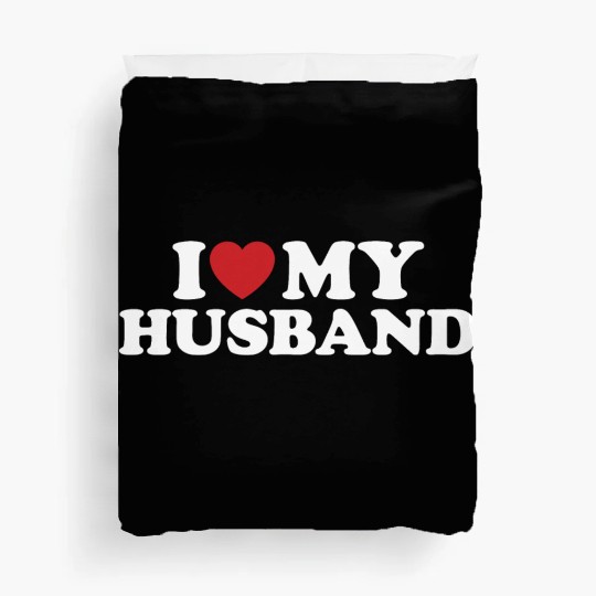 I LOVE MY HUSBAND I Heart Groovy Retro Duvet Covers
