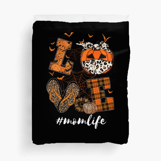 I Love My Mom Halloween Gift For Mom Mom Life Duvet Covers
