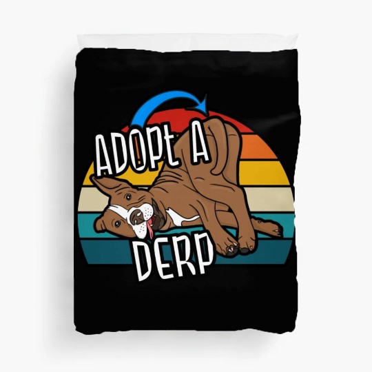 Pit Bull Lover Adopt A Derp Dog Rescue Duvet Covers