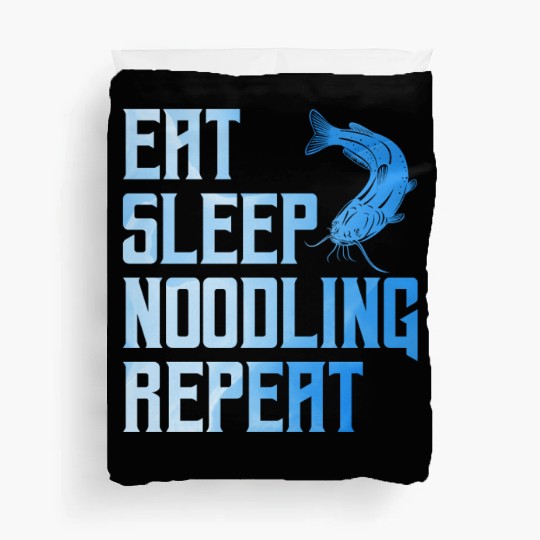 Flathead Fish Eat Sleep Noodling Repeat Catfish Duvet Covers