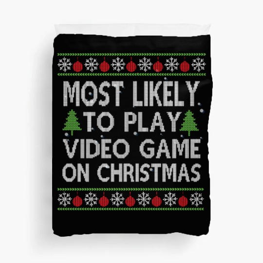 Video Game Family Matching Christmas Apparel Duvet Covers
