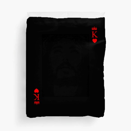 Jesus Is King Jesus King Of Hearts Card Christian Duvet Covers
