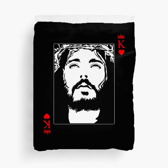 Jesus Is King Jesus King Of Hearts Card Christian Duvet Covers